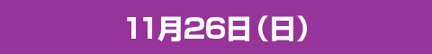 11月26日（日）
